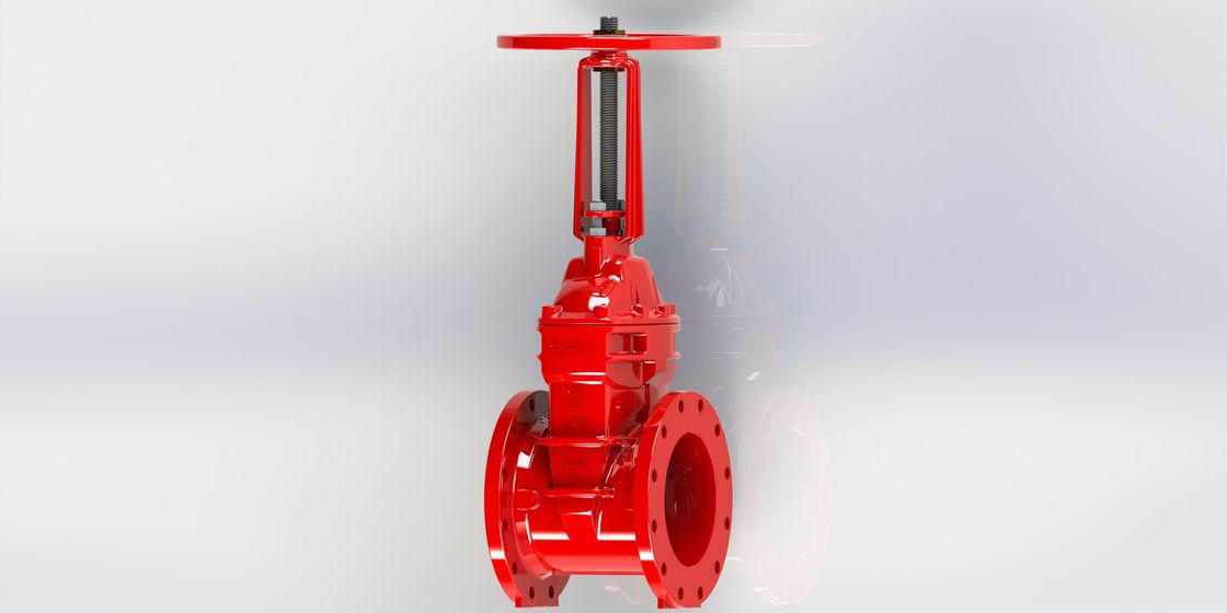 Фланцевый / канавный тип UL FM Gate Valve Работа ручного колеса